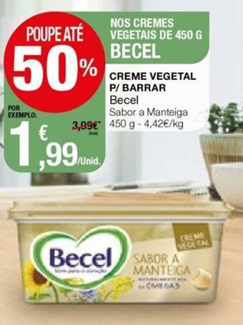 Intermarché Creme Vegetal P/Barrar Becel 450g promoção