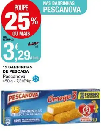 Intermarché 15 Barrinhas de Pescada 450g promoção