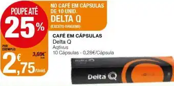 Intermarché Café em Cápsulas Delta Q 10 Cápsulas promoção