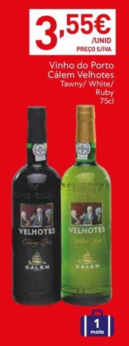 Recheio Vinho do Porto Cálem Velhotes Tawny/White/ Ruby 75cl promoção