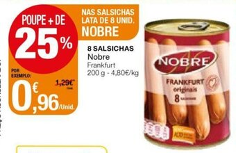 Intermarché 8 Salsichas Nobre 200g promoção