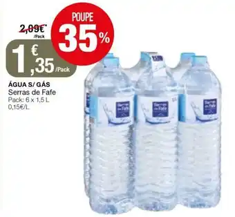 Intermarché Água S/Gás Serras de Fafe 6x1,5L promoção