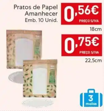Pratos de Papel Amanhecer emb. 10 unid 18cm