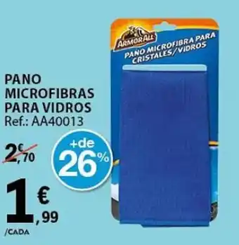 E.Leclerc PANO MICROFIBRAS PARA VIDROS Ref.: AA40013 promoção