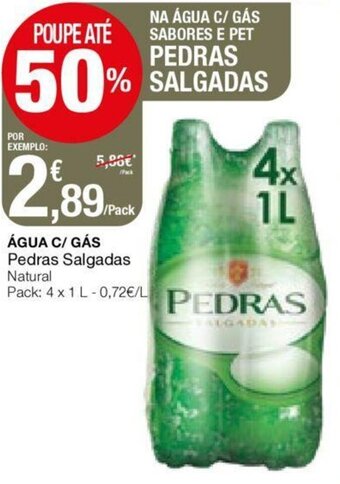 Intermarché Água c/Gás Pedras Salgadas 4x1L promoção