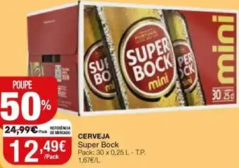 Intermarché Cerveja Super Bock 30x 0,25L promoção