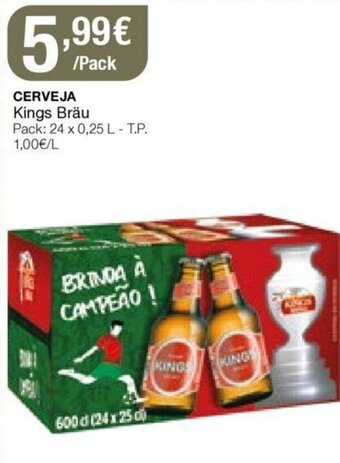 Intermarché Cerveja Kings Bräu 24x0,25L promoção