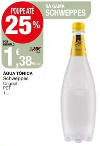 Intermarché Água Tónica Schweppes PET 1L promoção