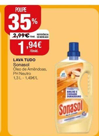 Intermarché Lava Tudo Sonasol 1,3L promoção