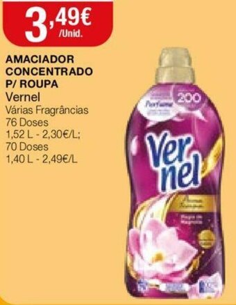 Amaciador Concentrado P/Roupa Vernel