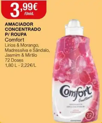 Intermarché Amaciador Concentrado P/Roupa Comfort 72 Doses L promoção