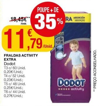 Intermarché Fraldas Activity Extra Dodot promoção