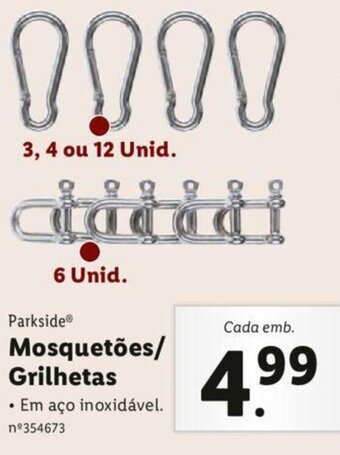 Lidl Parkside Mosquetões/ Grilhetas promoção