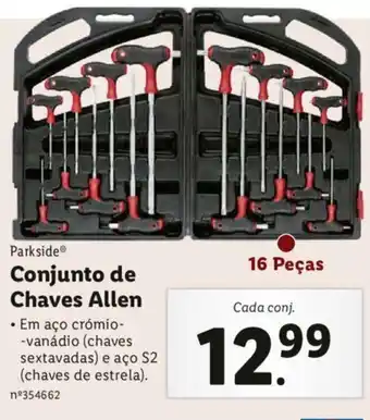 Lidl Parkside Conjunto de Chaves Allen promoção