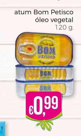 Atum Bom Petisco óleo Vegetal 120g