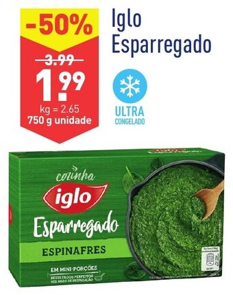 ALDI Iglo Esparregado 750g promoção