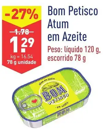 ALDI Bom Peisco Atum em Azeite 78g promoção
