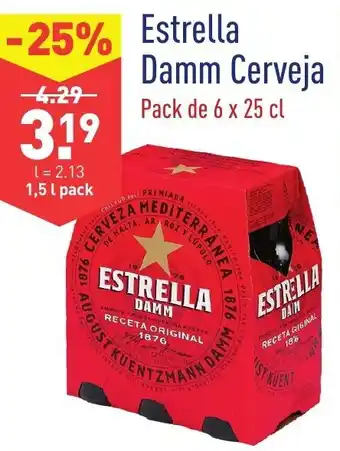ALDI Estrella Damm Cerveja 1,5L promoção