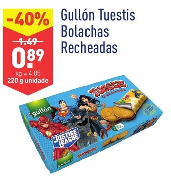 ALDI Gullón Tuestis Bolacha Recheadas 220g promoção