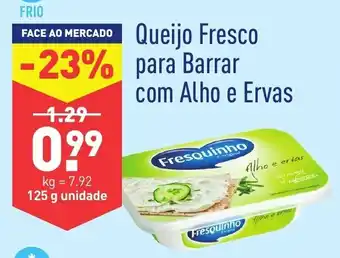 ALDI Queijo Fresco para Barrar com Alho e Ervas 125g promoção
