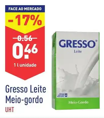 ALDI Gresso Leite Meio-gordo UHT 1L promoção