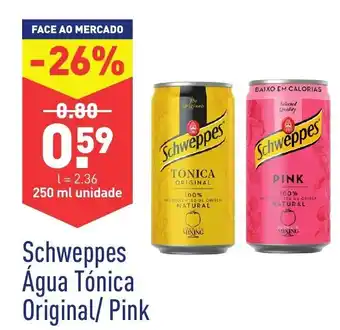 ALDI Schweppes Água Tónica Original/Pink 250ml promoção
