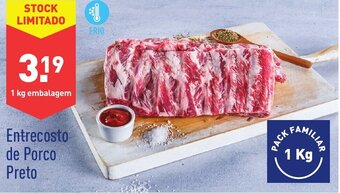 ALDI Entrecosto de Porco Preto 1kg promoção
