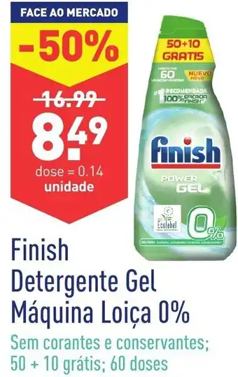 ALDI Finish Detergente Gel Màquina Loiça 0% promoção