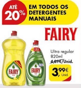 Pingo Doce Detergente fairy promoção