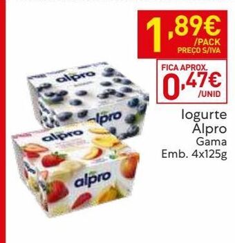 Recheio Iogurte alpro promoção