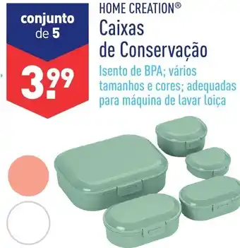 ALDI Caixas de Conservação promoção