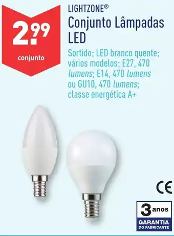 ALDI Conjunto Lâmpadas LED promoção