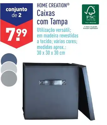 ALDI Caixas com Tampa 30x30x30cm promoção