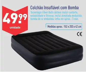 ALDI Colchão Insuflável com Bomba 152x203x42cm promoção