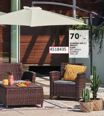 Continente GUARDA-SOL C/ BRAÇO KASA promoção