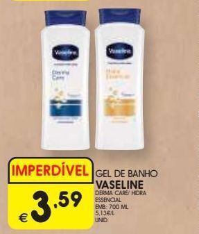 Meu Super Gel de banho vaseline promoção