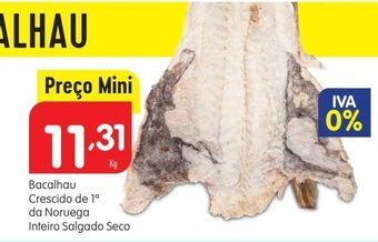 Minipreço Bacalhau salgado promoção