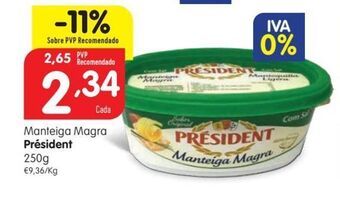 Minipreço Manteiga président promoção