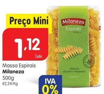 Minipreço Macarrão milaneza promoção