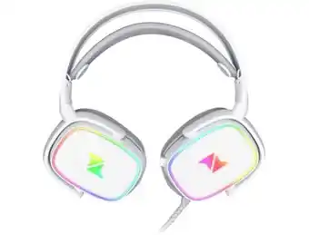 Auscultadores gaming com fio n'play contact 4.7 rgb (outlet grade a - on ear - multiplataforma - branco)