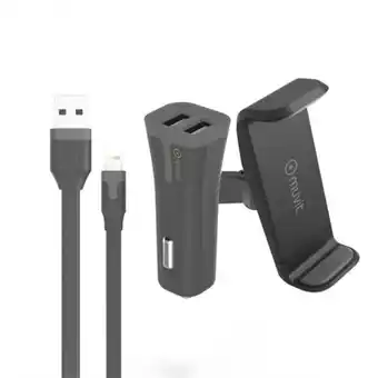 MediaMarkt Suporte de ventilacao muvit com cabo lightning + carregador promoção