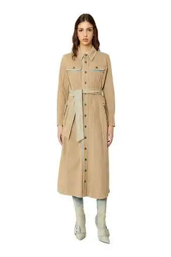 Diesel Belted shirt dress in coloured denim promoção