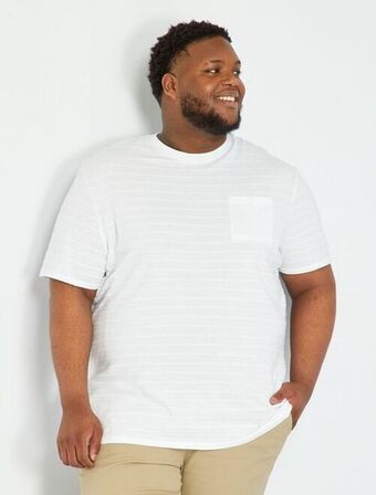Kiabi T-shirt em jacquard lisa promoção