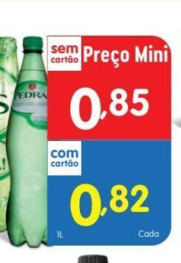Minipreço Água pedras promoção