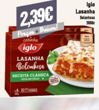 Belita Lasanha iglo promoção