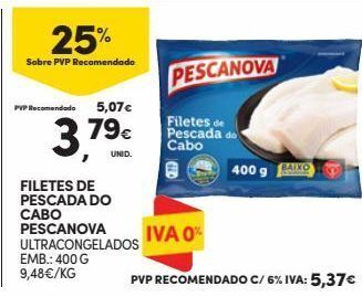 Continente Bom dia Filé de peixe pescanova promoção