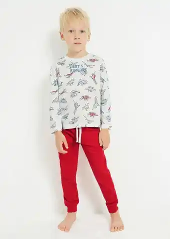 Pijama estampado algodão sustentável menino