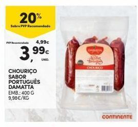 Continente Bom dia Chouriço damatta promoção
