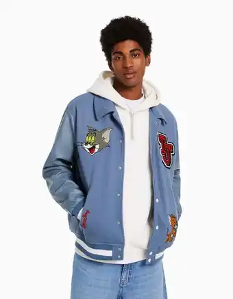 Bershka Blusão tom & jerry remendos promoção