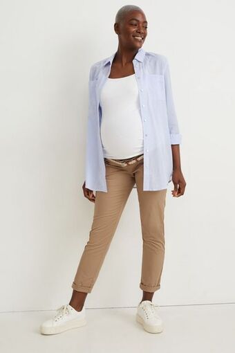 C&A Maternity chinos with belt - slim fit promoção